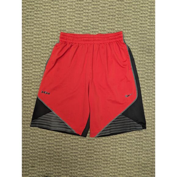 Nike LeBron James Dri-FIT Basketball Shorts Men’s Large Black Red Athletic - Picture 1 of 8